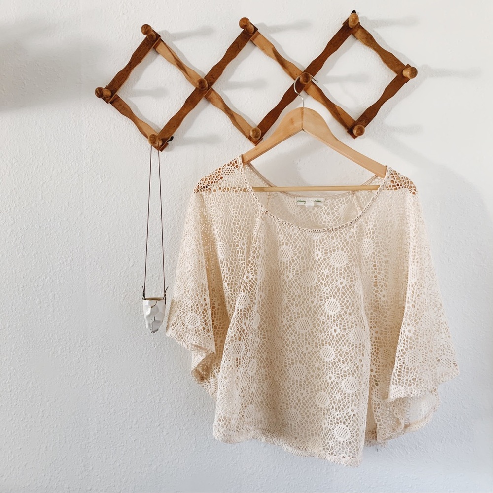 Staring at Stars Crochet Ivory Top